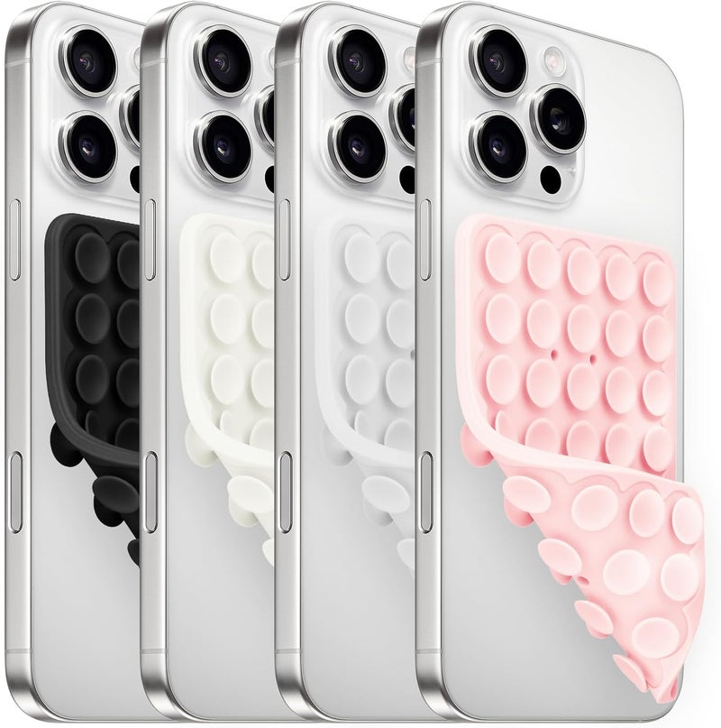 Yojaro 4Pack Silicone Suction Cup Phone Case Mount Double Sided, Phone Accessories Hands-Free Strong Grip Holder for Selfies and Videos, Silicon Phone Stand for iPhone and Android - Image 1